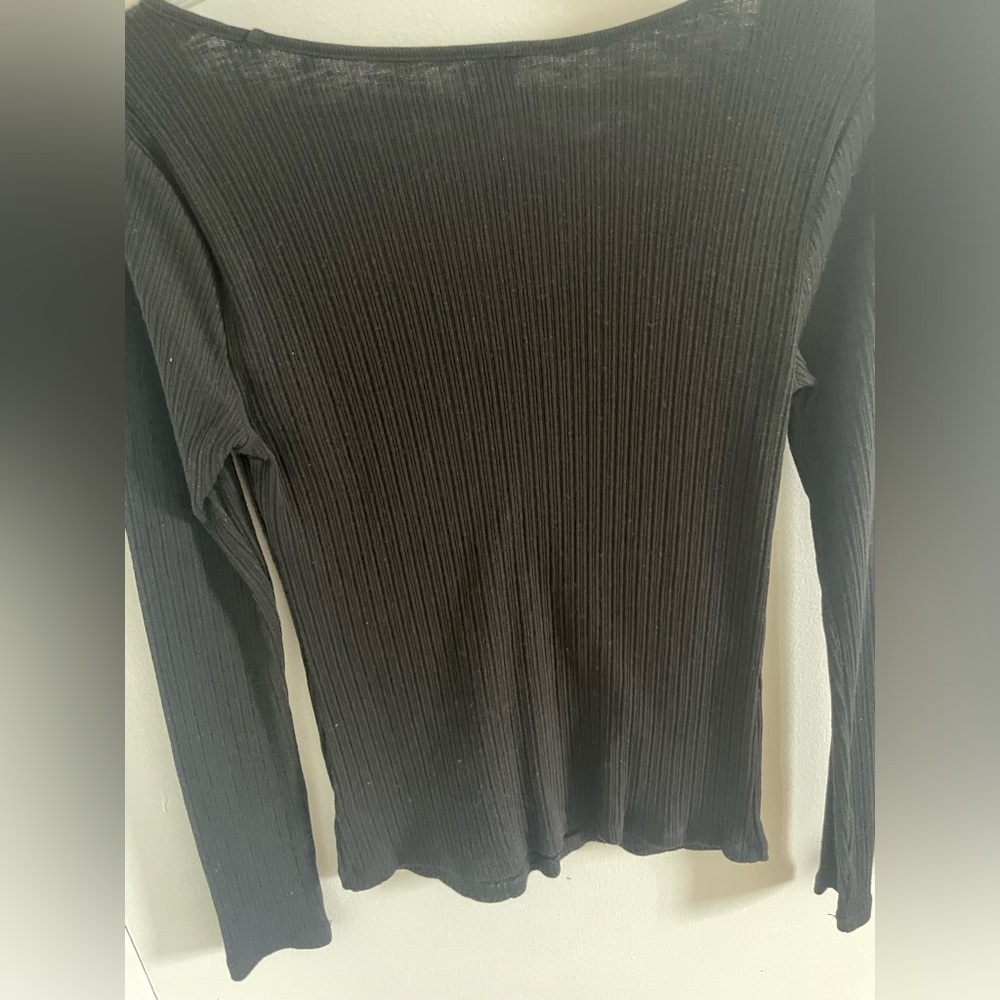 NWOT Ruched Rib Top, M - Picture 4 of 4